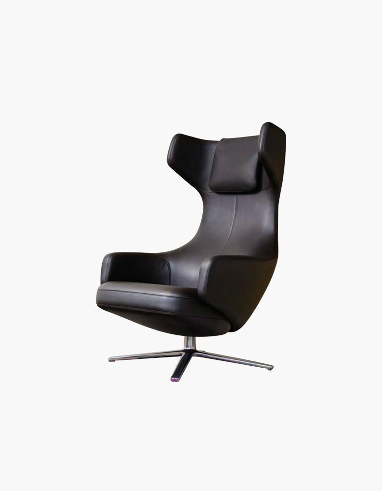 Ghoshal Egg Chair, Wingback Lounge Chair With Recliner & Footstool - Horizon and Stone