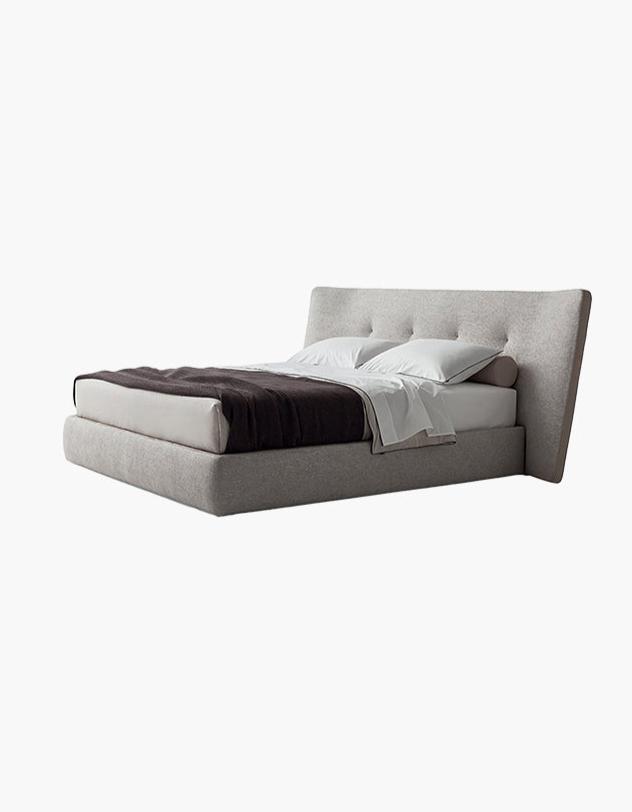 Carlos King Size, Super King Size Bed, No Storage, Grey - Horizon and Stone