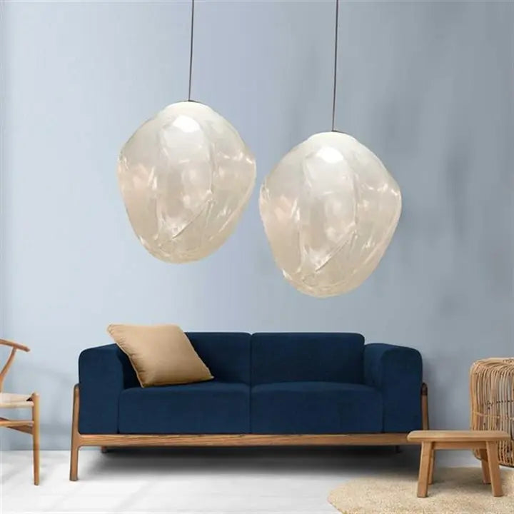 Broome Single Transparent Antique Glass Led Pendant Light Chandelier 22 cm | - Horizon and Stone