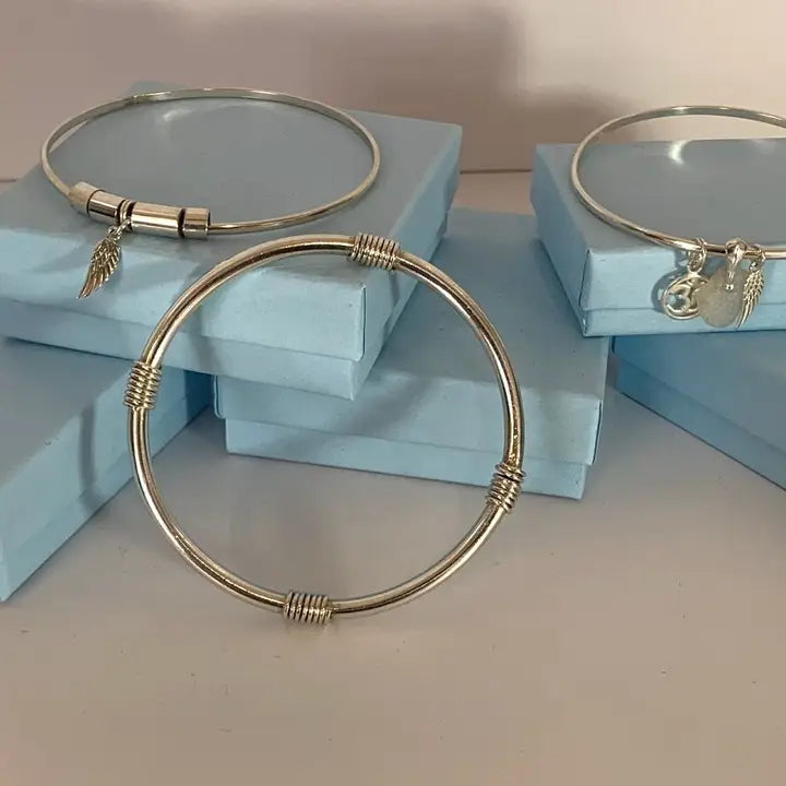 Silver Bangle Gift, Solid Silver Bangle, Silver Bangle