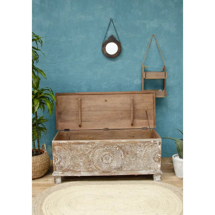 Hand Painted Wooden Chest
