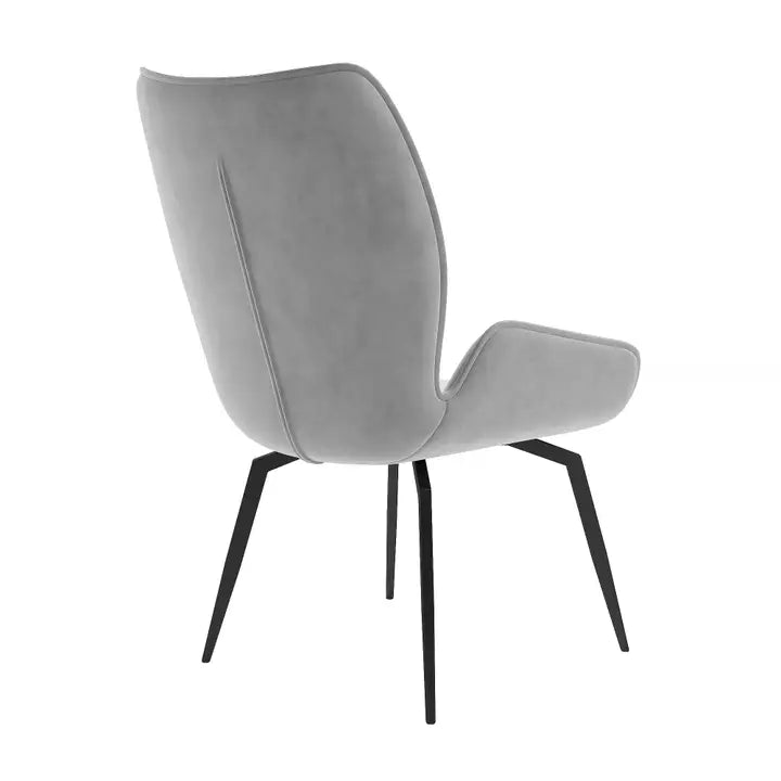 Rox Velvet Dining Chair with Swivel Function - GREY - CASE OF 2 - Horizon and Stone