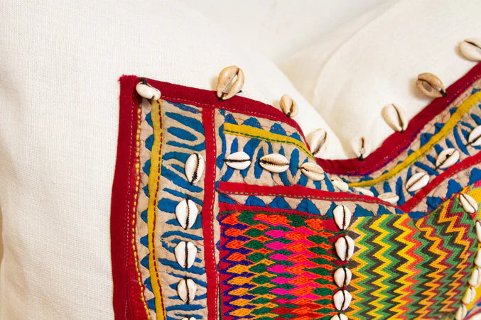 Tarbela Himalayas Tribal Antique Linen Pillow - Horizon and Stone