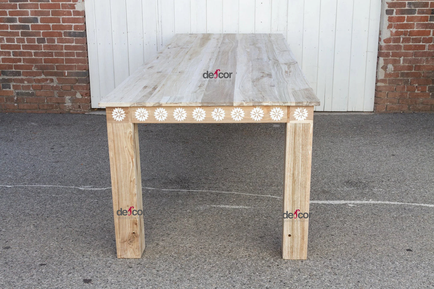 Very Large Blossom Inlaid Dining Table - Horizon and Stone
