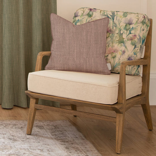 Cirsium Printed Idris 2-Seater Sofa Damson - MATCHING SOFA AND CHAIR - Horizon and Stone