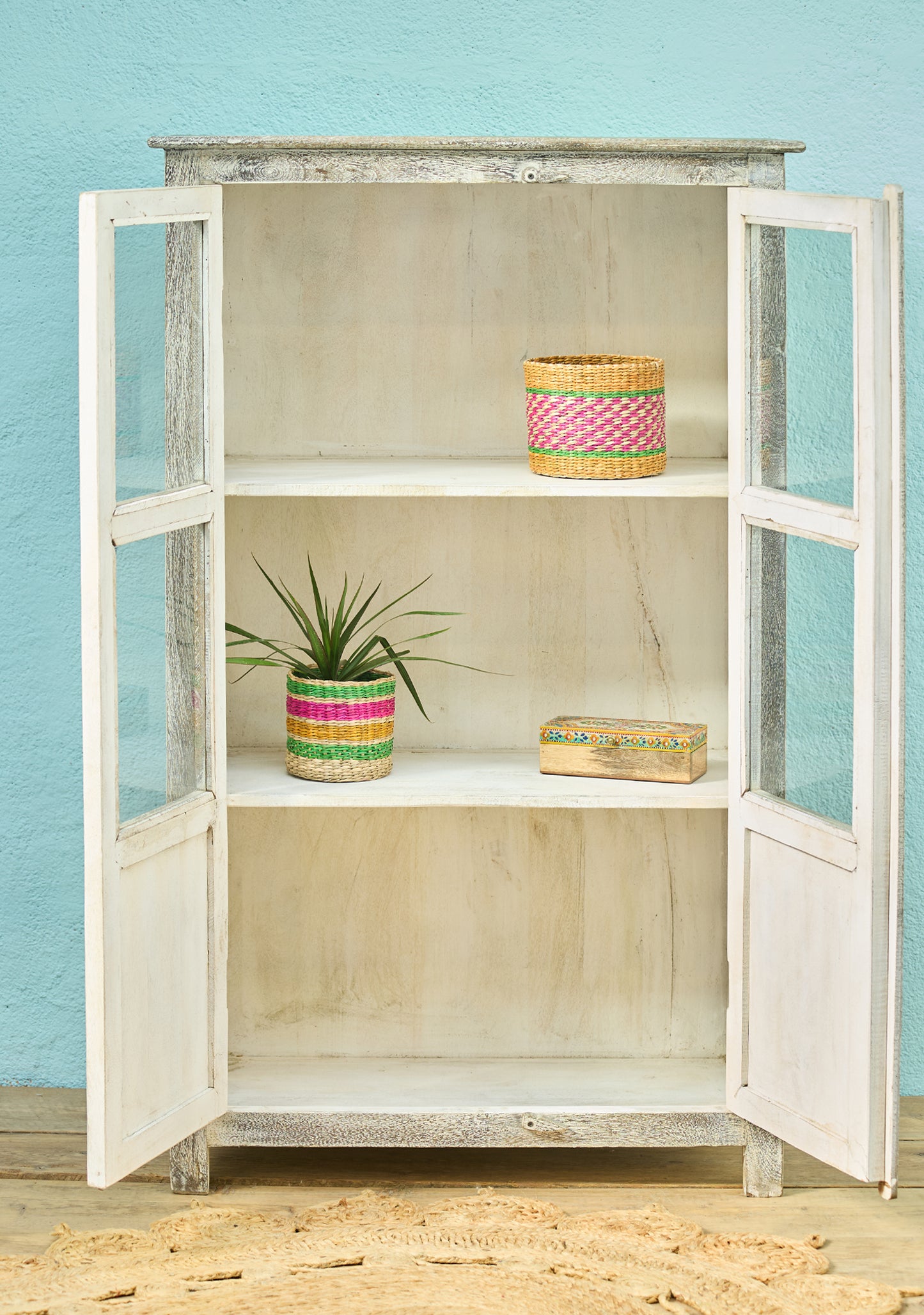 Vintage Style Glazed Cabinet - Horizon and Stone