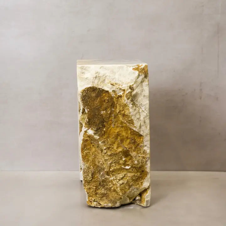 Onyx Side Table Pedestal Raw - Solid - No 5 - Horizon and Stone