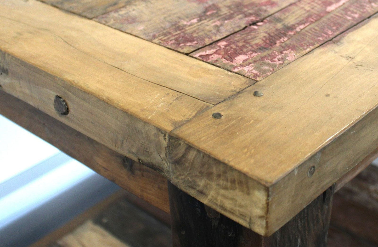 Recycled Teak Wood Dinning Table 180×80x80cm - Horizon and Stone