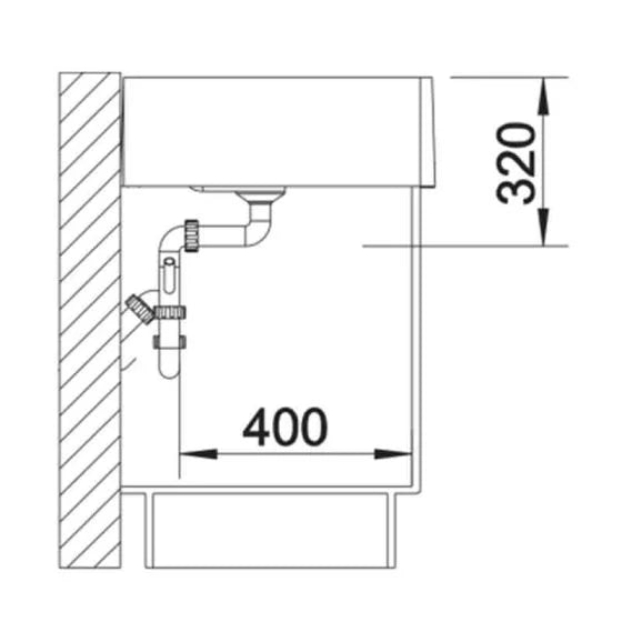 Blanco PANOR 60 1 Bowl Ceramic Inset Kitchen Sink - Chrystal White Glossy - Horizon and Stone