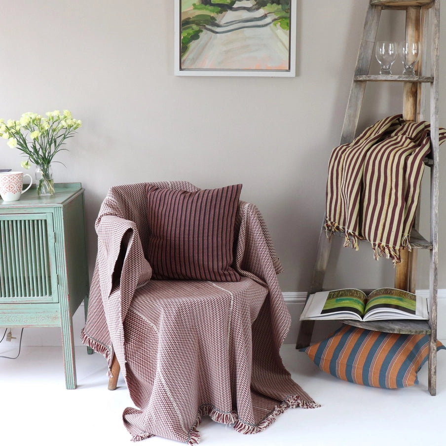 Babillay Wine Blanket, Luxurious, Handwoven, Sustainable - LARGE - Horizon and Stone