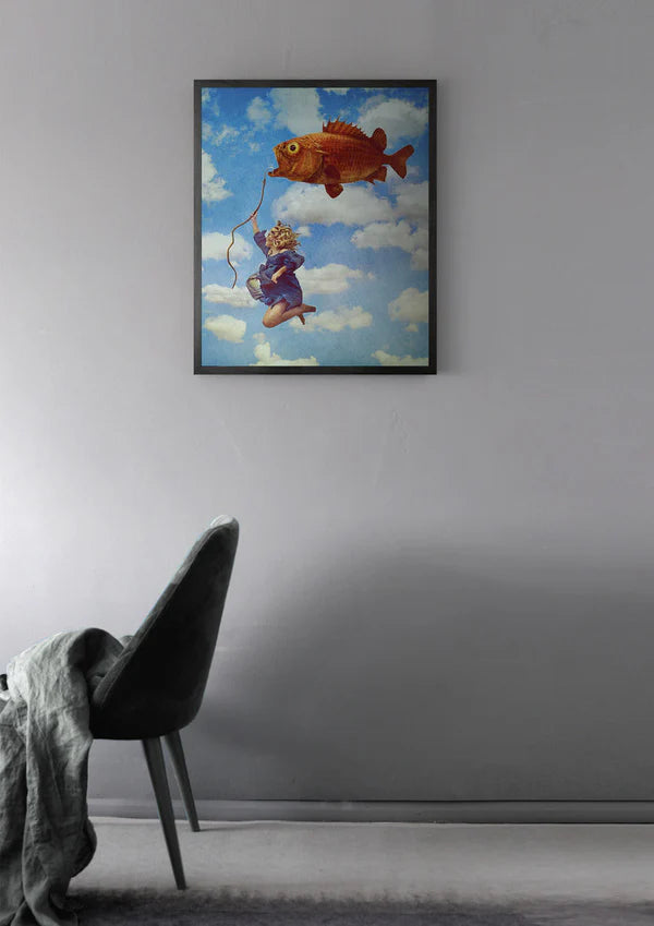 Expectations Fly High Framed Printed Canvas - Horizon and Stone