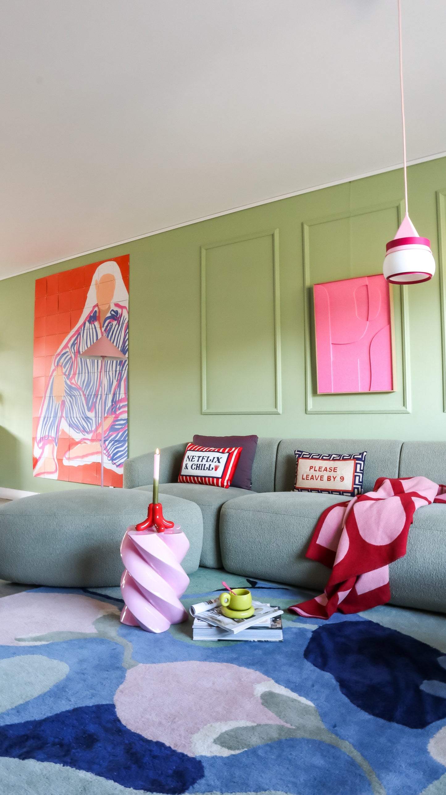 Netflix & Chill Needlepoint Cushion - Horizon and Stone