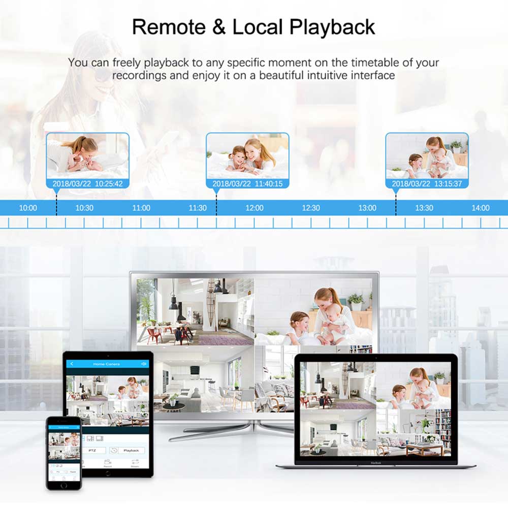 Outdoor Wireless IP Camera System Wi-Fi NVR (8 x New 720O IP Compact CMOS IP66 Camera EZVIZ Video NVR DIY CCTV Set. 10inch monitor) - Horizon and Stone