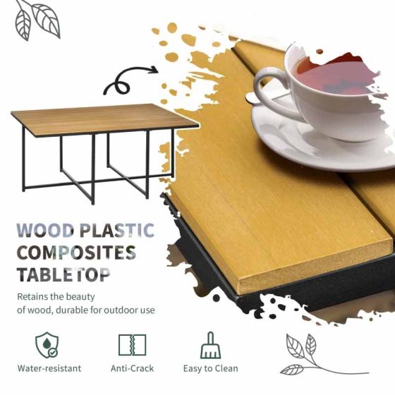 Outsunny 11 Piece Patio PE Rattan Wicker Dining Table & Chairs Set - Black - Horizon and Stone