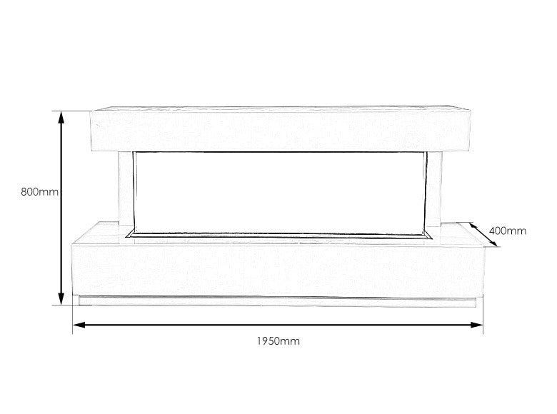 Hestia 1562 Electric Fire & Solace Marble Media Wall Suite Medium Polar White - Horizon and Stone