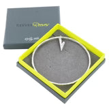 Queen of Hearts Sterling Silver Bangle - Horizon and Stone