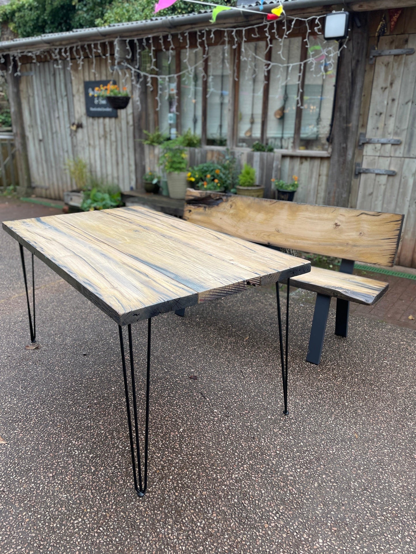 Reclaimed Plymouth Dry Dock Oak Table - Made to Measure - Horizon and Stone