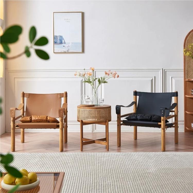 Warner Armchair, Leather - Horizon and Stone 