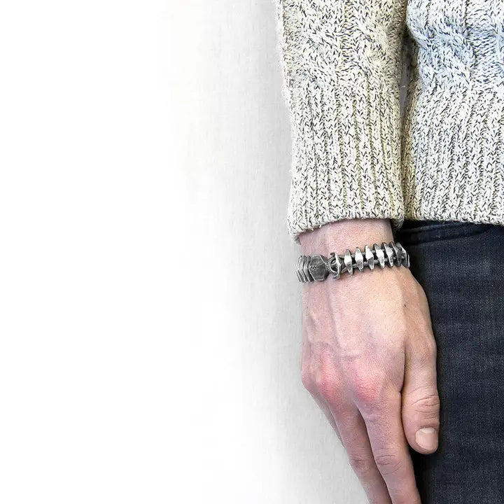 Delta Anchor Maxi Silver Chain Bracelet - Horizon and Stone 