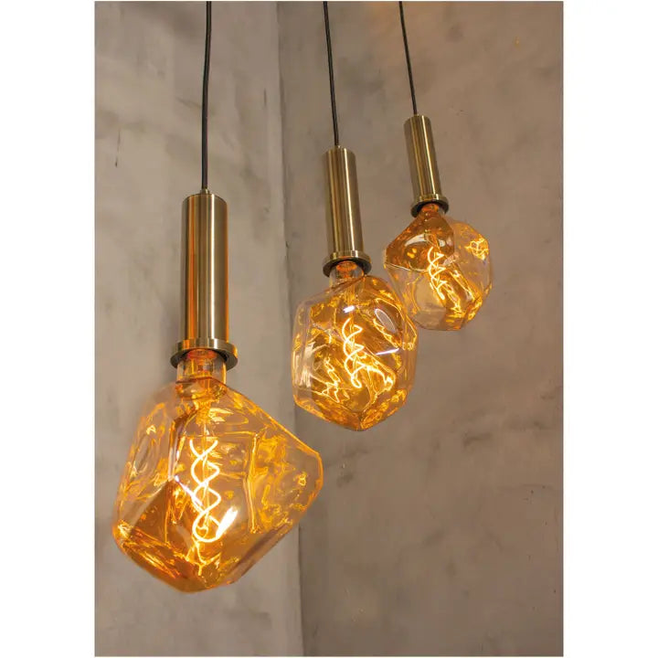 Modern Glass Dining Table Chandelier with Irregular Bulb