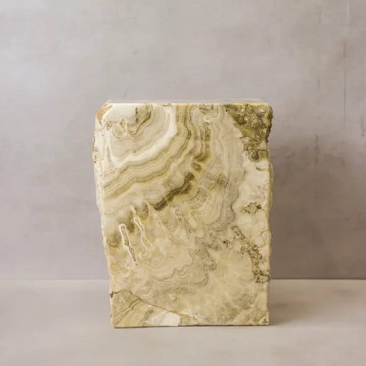 Onyx Side Table Pedestal Raw - Solid - No 5 - Horizon and Stone 