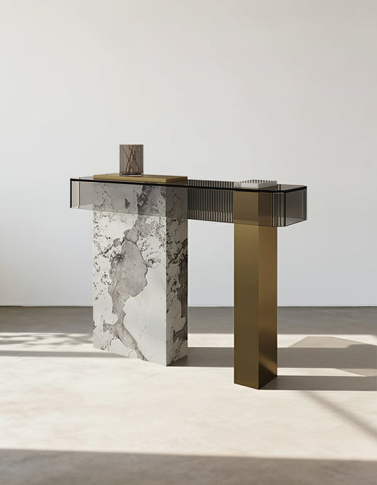 Henson Console Table, Marble - Horizon and Stone 