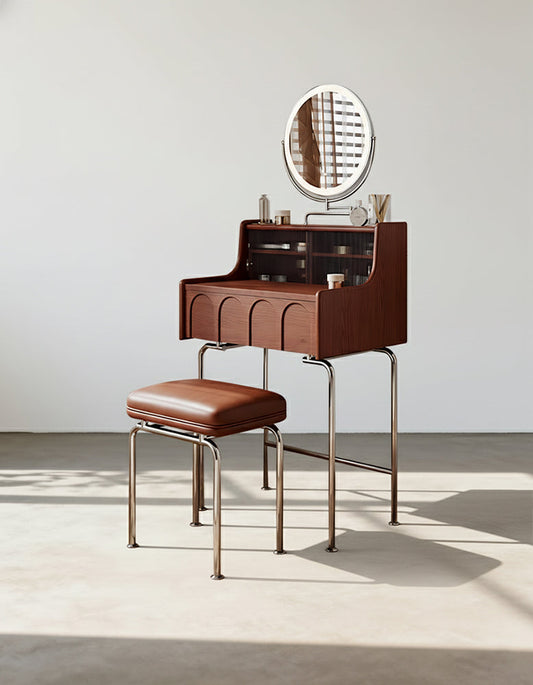 Luciana Slimline Dressing Table With Mirror - Horizon and Stone 