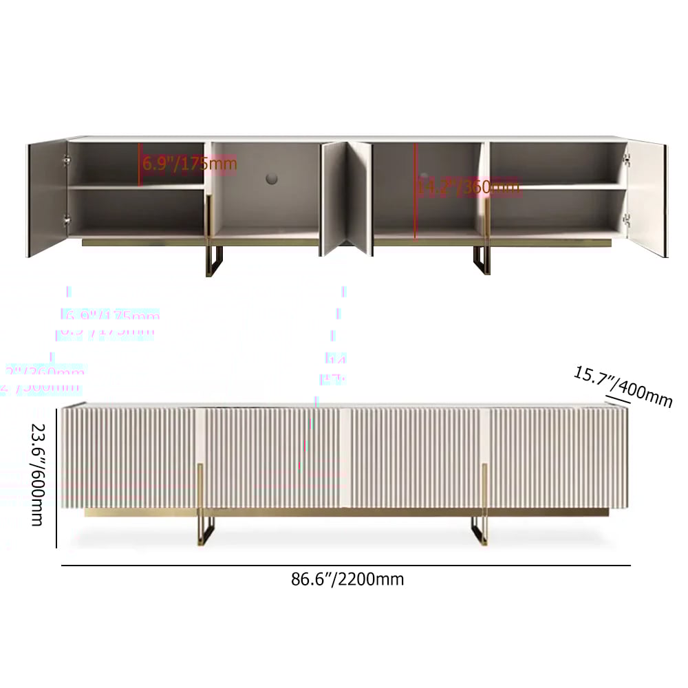 Grovyn 2000mm TV Stand & Nesting Coffee Table Set - Horizon and Stone 