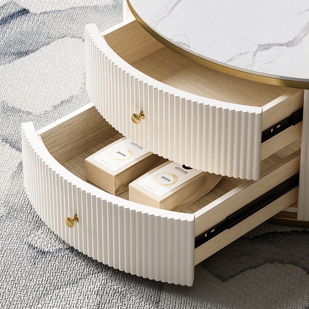 Grovyn 2000mm TV Stand & Nesting Coffee Table Set - Horizon and Stone 