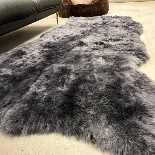 Icelandic Sheepskin Shorn Fur Graphite Grey Runner 6-Skin