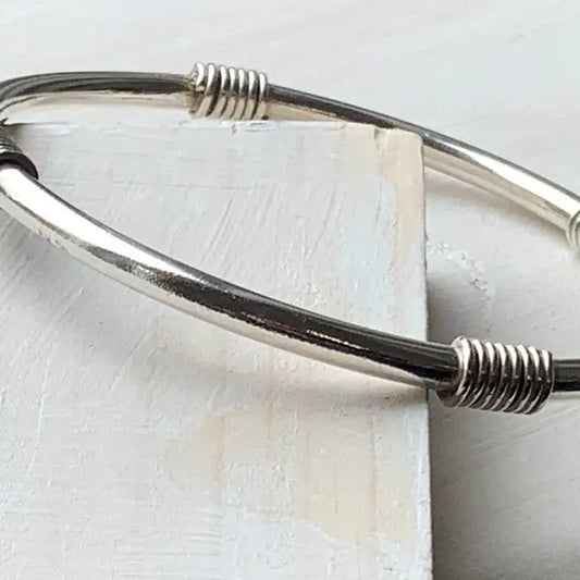Silver Bangle Gift, Solid Silver Bangle, Silver Bangle