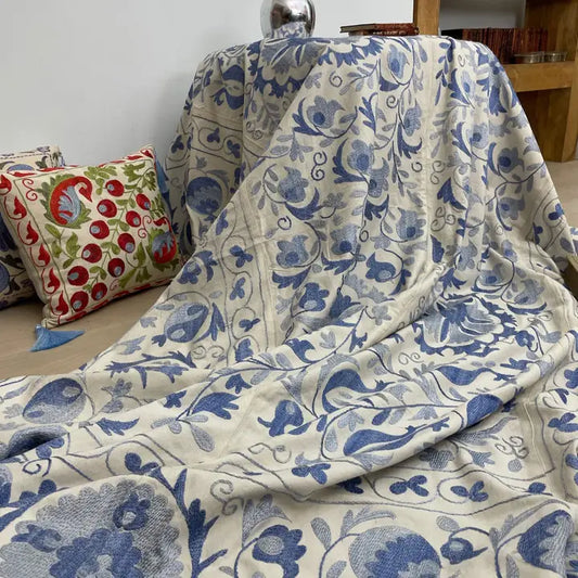 Uzbeki Suzani Hand Embroidered Textile SUZ1205002 - Horizon and Stone 