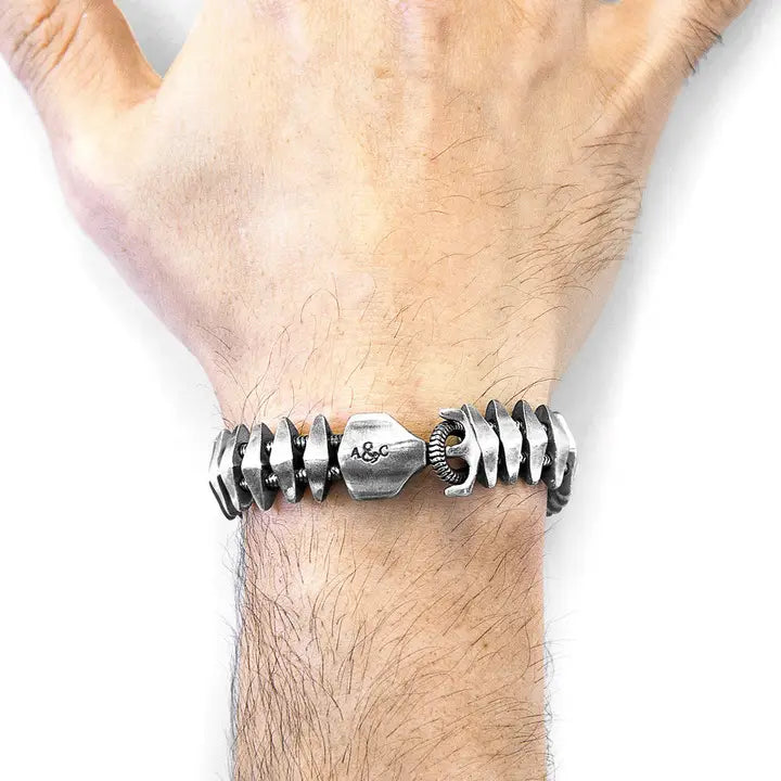 Delta Anchor Maxi Silver Chain Bracelet - Horizon and Stone 