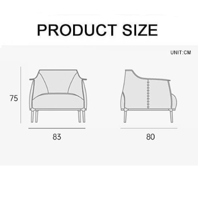 Joseph Armchair, Leather - Horizon and Stone 