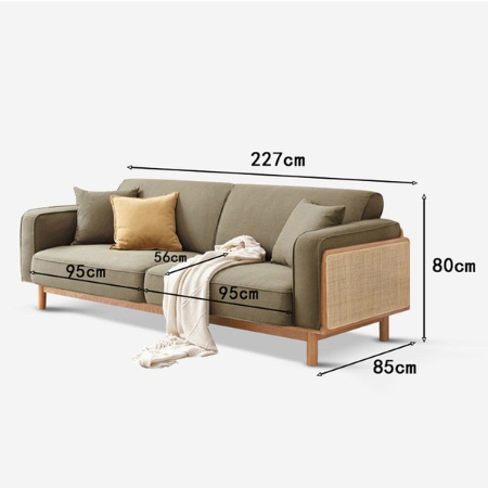 Villa Rattan Two Seater Sofa - Horizon and Stone 