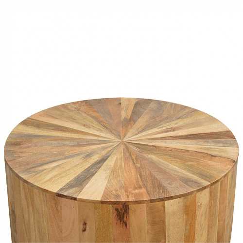 Round Wooden Coffee Table - Horizon and Stone 