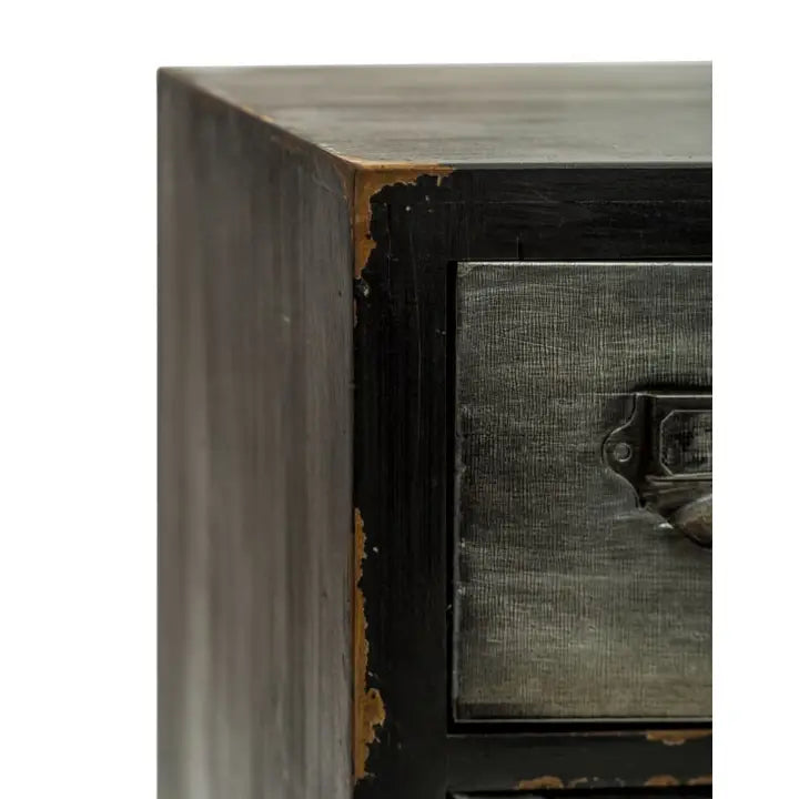 Brushed Steel Multi Drawer Apothecary Cabinet