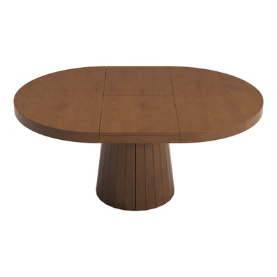 Oval & Round Dining Table Extendable Table Pedestal 6-Seater Japandi Walnut - AVAILABLE IN 5 COLOURS - Horizon and Stone 
