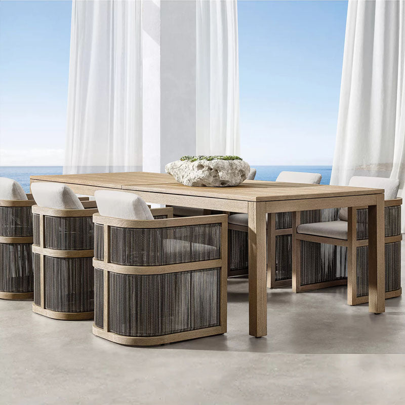 Eliza Rttan Outdoor Dining Table, Outdoor Furniture - Horizon and Stone 