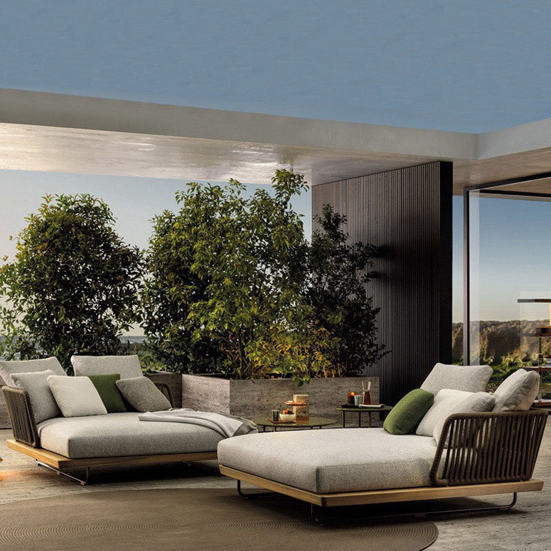 Phyllis Rattan Outdoor Sofa Set, Two Seater Sofa, Outdoor Furniture, Grey - Horizon and Stone 