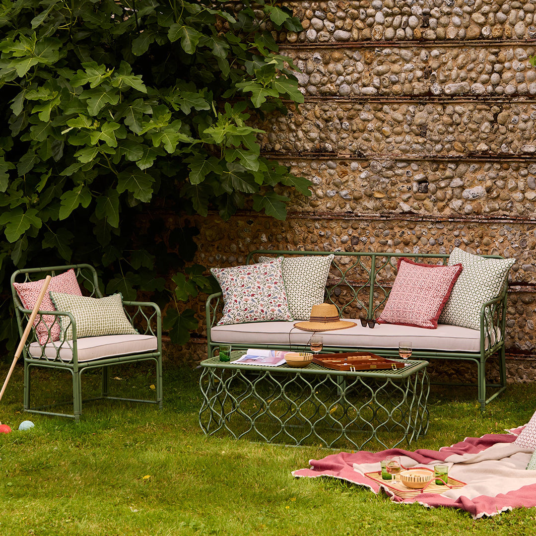 Rizzo Garden Outdoor Sofa Set, Green - Horizon and Stone 