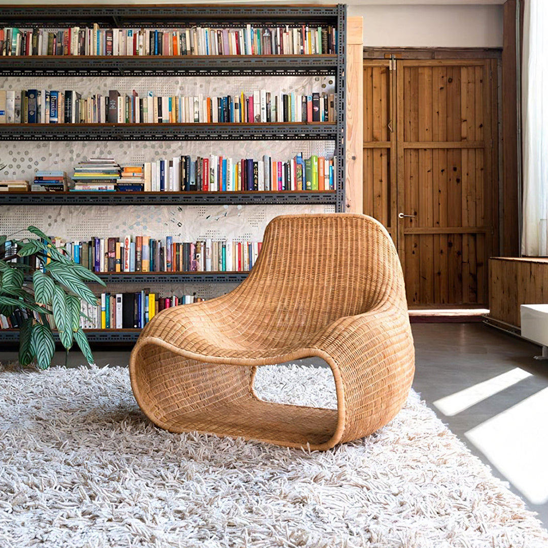 Serrano Outdoor Lounge Chair With Footstool, Rattan - Horizon and Stone 