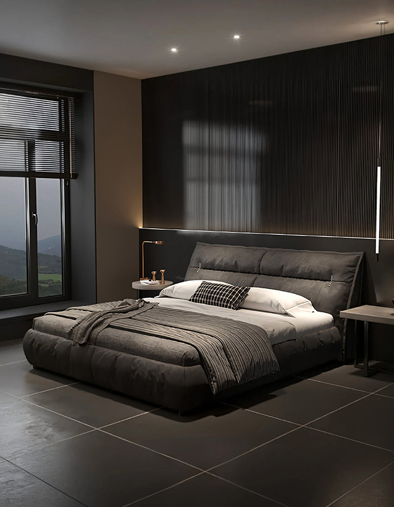 Raj King Size, Super King Size Bed With Storage, Dark Grey - Horizon and Stone 