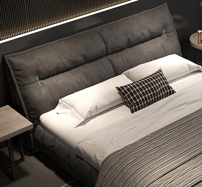 Raj King Size, Super King Size Bed With Storage, Dark Grey - Horizon and Stone 