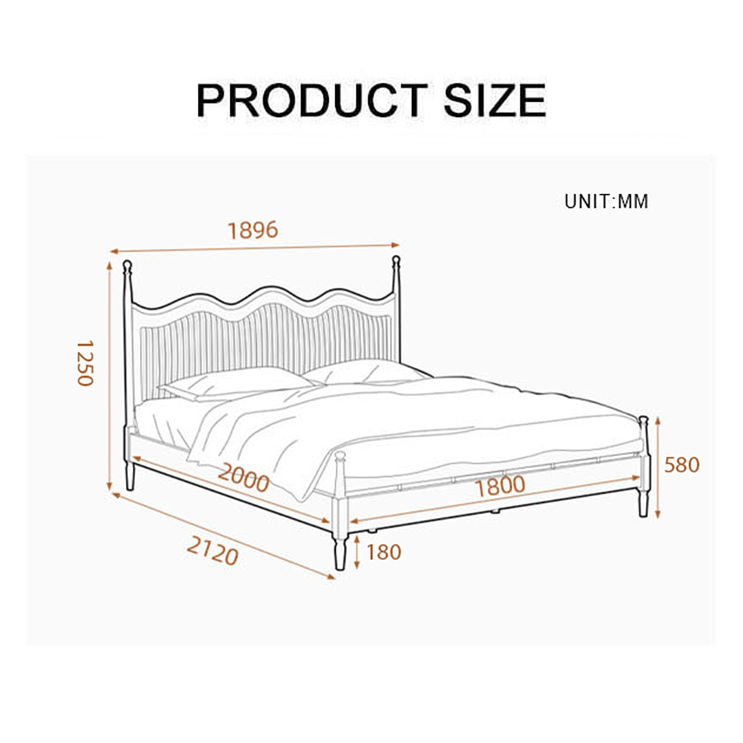 Liam Super King Size Bed, Wood - Horizon and Stone 