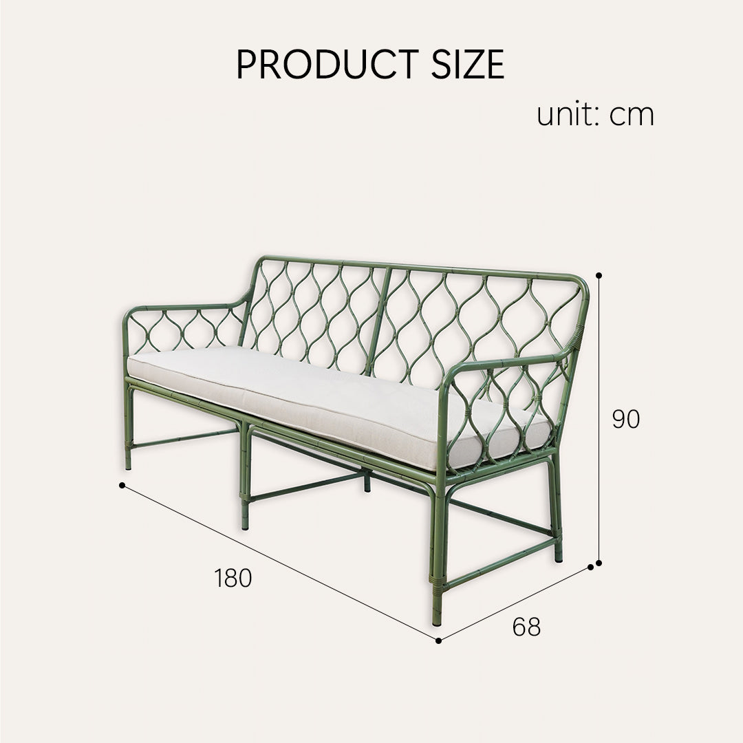 Rizzo Garden Outdoor Sofa Set, Green - Horizon and Stone 