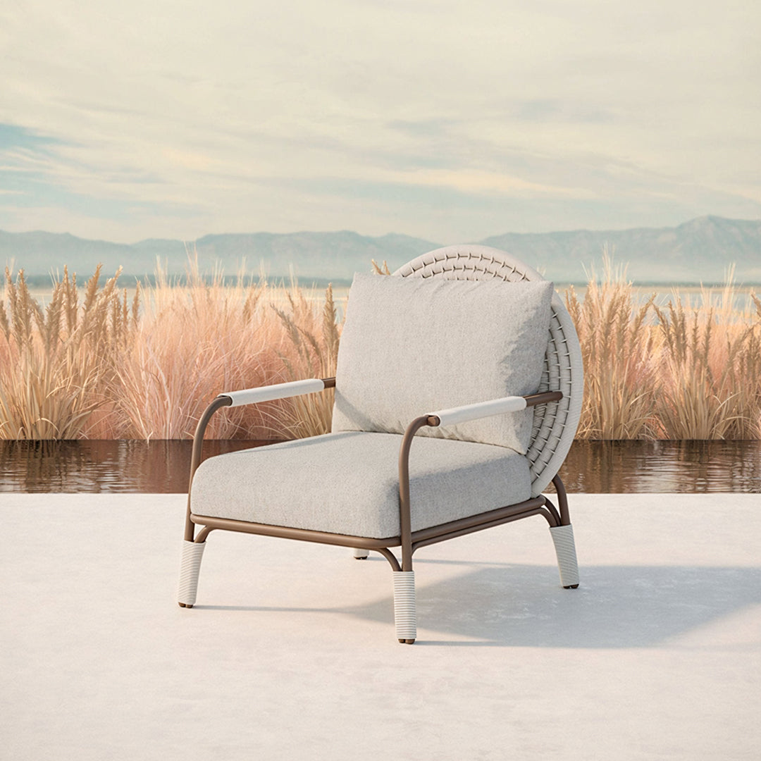 Hodge Outdoor Lounge Chair, Rattan - Horizon and Stone 
