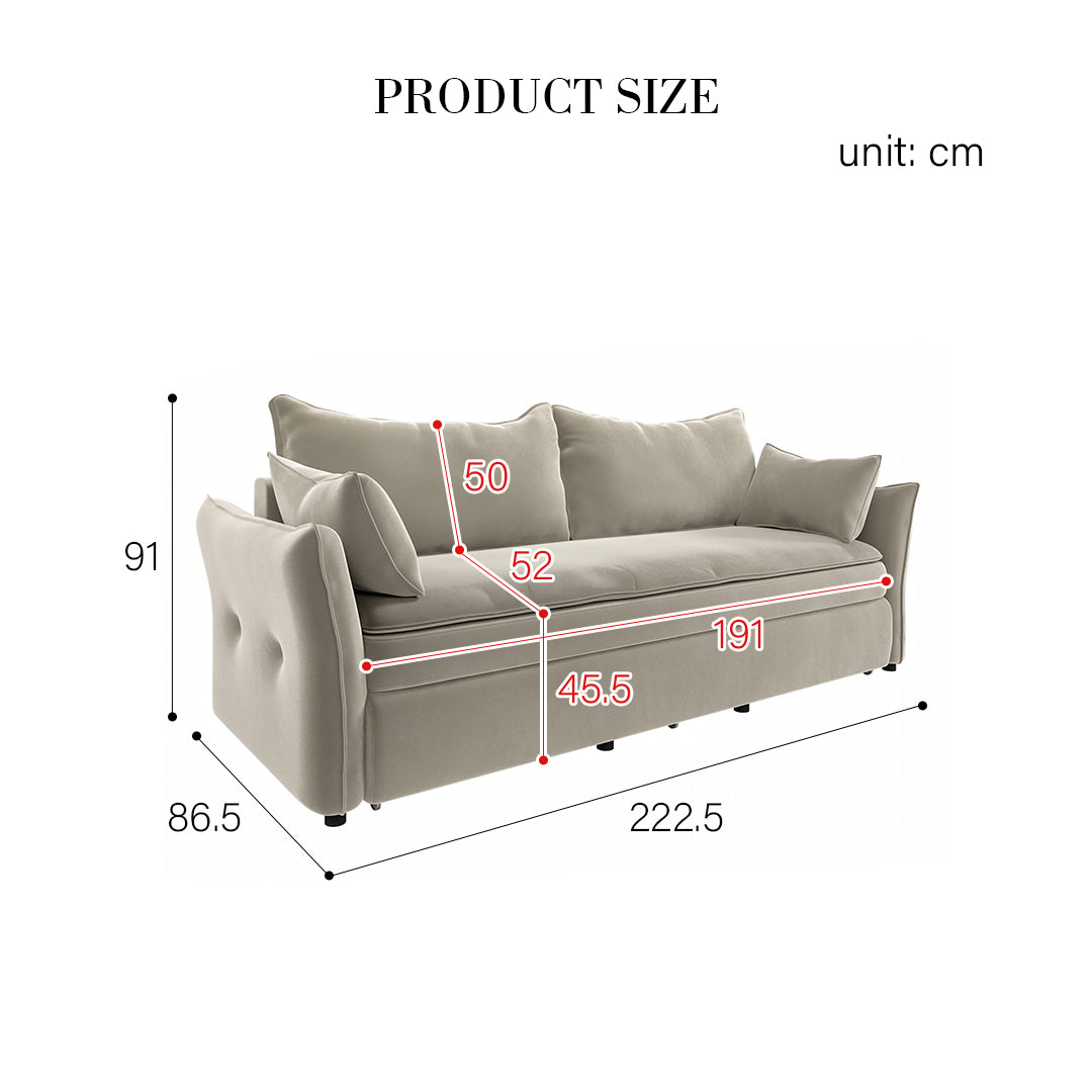 Matsuoka Two Seater Sofa Bed, Pull Out Sleeper Sofa Bed - Horizon and Stone 