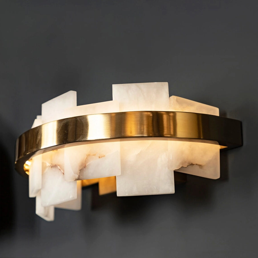 Marble Vanity Wall Light Marble Wall Lighting Model : Paris