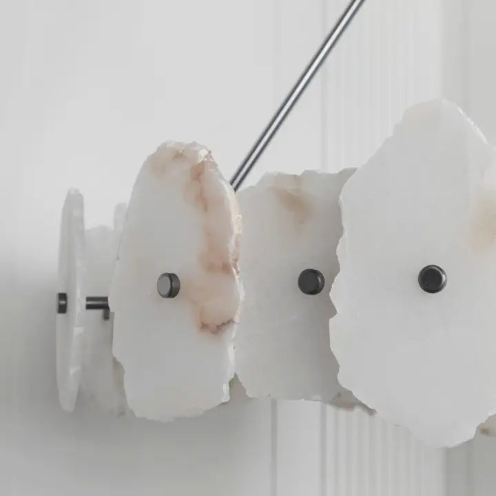 Antwerp Marble Salon Platinum Chandelier | Modern Decorative Lighting For Homes & Hotels - Horizon and Stone 